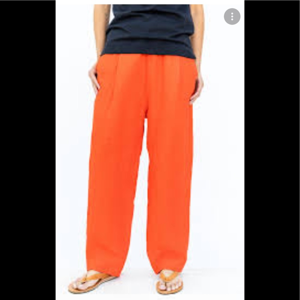 New Old Navy Wide Leg Palazzo Pants Linen Orange Coral Red Size XL